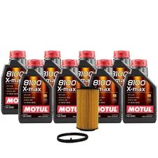 8L Motul 8100 X-MAX 0W40 Wix Filter Motor Oil Change Kit API SN