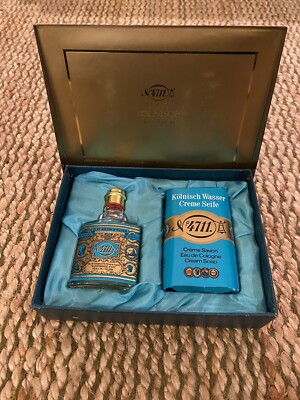 Vintage 4711 Echt Kolnisch Wasser Cologne And Creme Soap In Tin & Cardboard Box