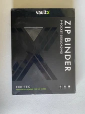 VaultX Premium Exo-Tec® Zip Binder - 9 Pocket Trading Card Holds 360 - BLACK NEW