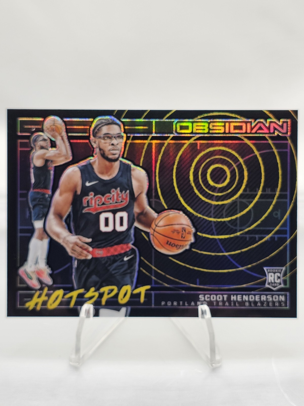 Scoot Henderson 2023-24 Panini Obsidian Hotspot RC #68/99 Trailblazers