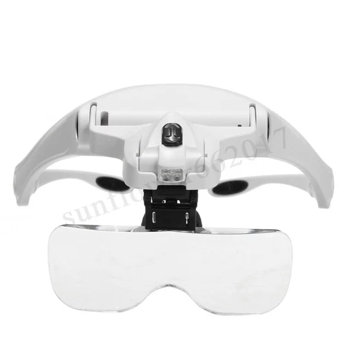 Adjustable Head Magnifier LED Light Lightweight Magnifying Glass 5 Lens Tool AU - Picture 5 of 19
