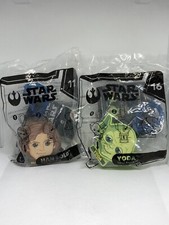  2 2019 McDonald's Happy Meal Yoda / Han Solo Star Wars Keychain Toy 16  11