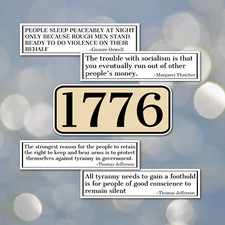 Set of 5 Freedom America USA 1776 constitution Quality laminated Sticker Freedom