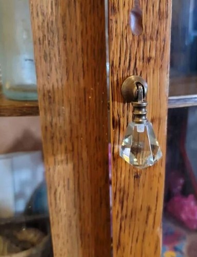 Antique Brass Style Drawer Pulls Handles Teardrop Glass Kitchen Cabinet Knobs - Picture 2 of 12