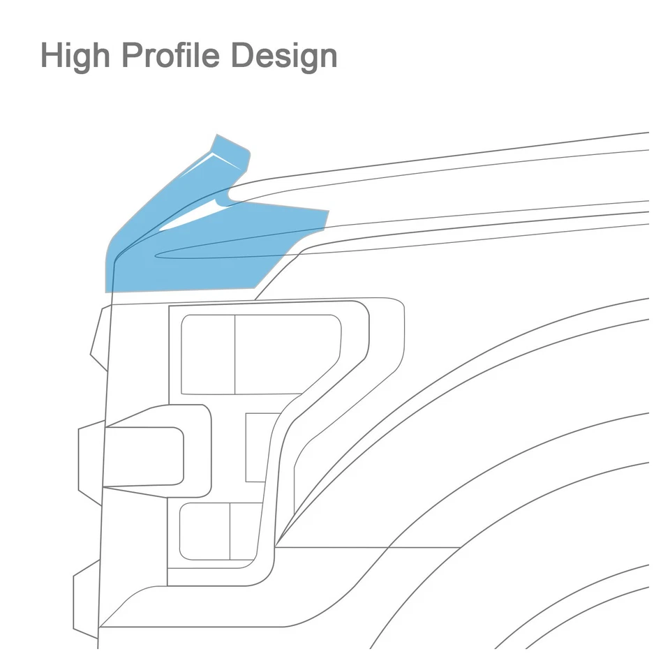 AVS Bugflector II Bug Deflector Hood Shield for Chevy Express GMC Savana 25707 - Image 2 of 4