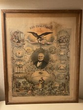 Vintage 1888 OOD Fellowship Lithograph Friendship Love Truth Beautiful & Rare!