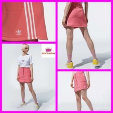WOMEN'S ADIDAS ADICOLOR CLASSICS POLAR FLEECE SKIRT DRESS PINK ROSE S M 30" 34"