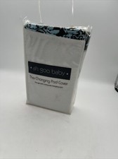 Ah Goo Baby 100 Cotton Changing Pad Cover, Universal Size, Black Teal Pattern