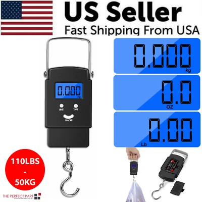 Portable Fish Scale Travel LCD Digital Hanging Luggage Electronic 110lb / 50kg - Image 1 of 4