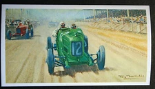 SUNBEAM  Seagrave   French Grand Prix Tours  1923  Motor Racing Card   EE04