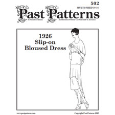 Past Patterns 0502 - Mid-1920s Slip-On Bloused Sewing Pattern Sizes 10-16
