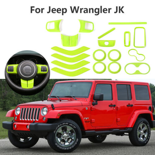 Green Interior Decoration Cover Trim Kit For Jeep Wrangler JK 11-17  Accessories | eBay