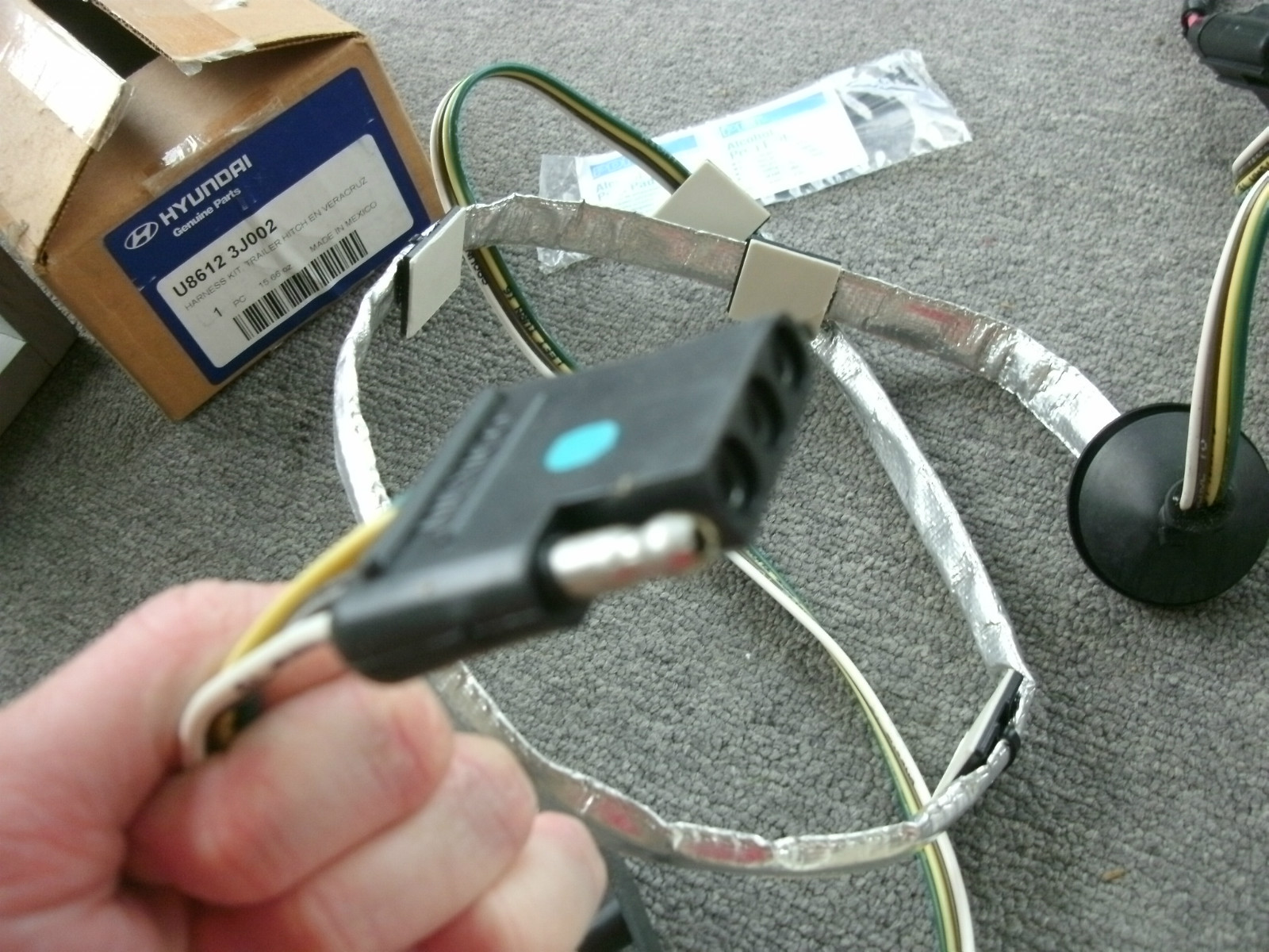 U8612 Genuine Trailer Towing Wiring Harness for 07-10 Hyundai Veracruz ...