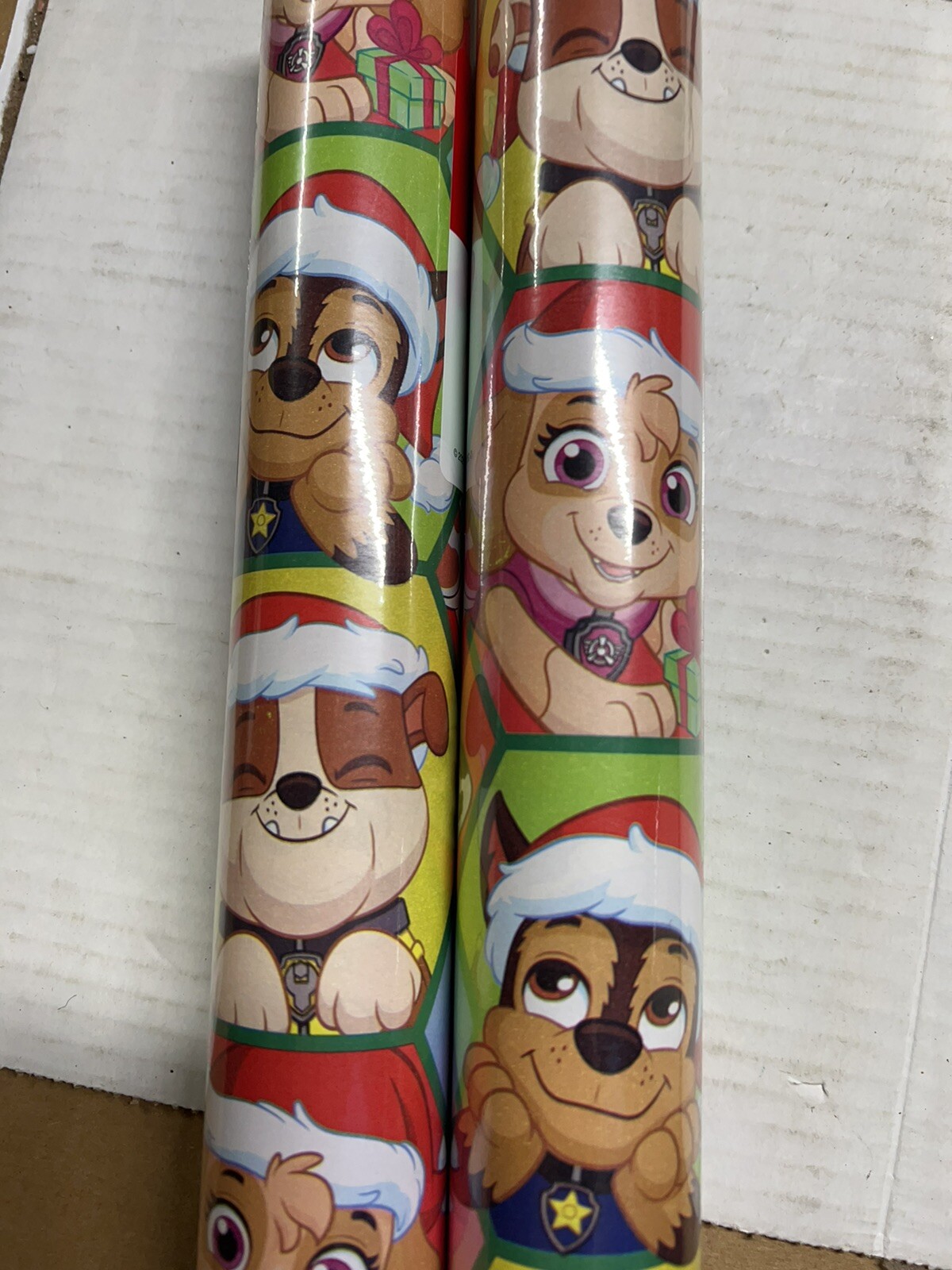 paw patrol wrapping paper pink