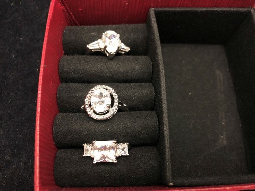PUBLISHER'S CLEARING HOUSE CUBIC ZIRCONIA RINGS - LOT OF 3