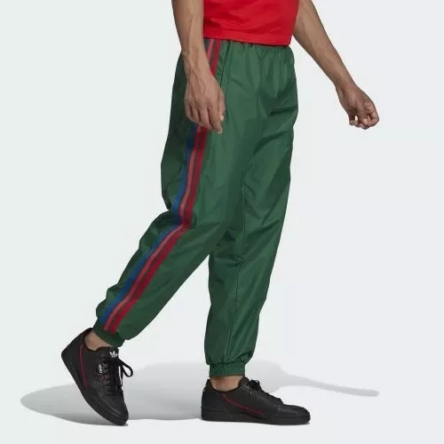NEW ADIDAS Originals 3D Trefoil 3 Stripes Track Pants Dark Green