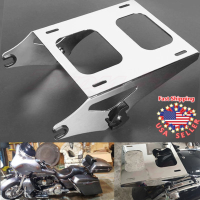 Detachable Two Up Tour Pak Pack Mount Luggage Rack for Harley Touring 2014-2020