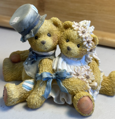 Cherished Teddies Figurine - Bride & Groom - 1992 - Wedding