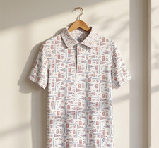 New Rhoback The Pennant Race Men's Short Sleeve Performance Polo 74