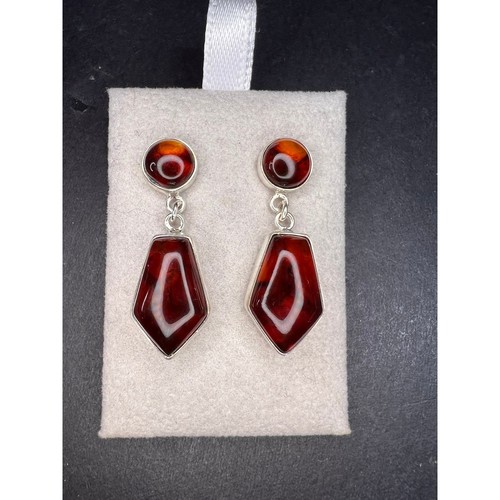 NEW Jay King Cognac Amber Sterling silver earrings - Picture 12 of 15