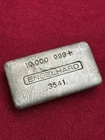 Engelhard 10 Oz 999 Vintage Silver Poured Bar, 3rd Series, 4 Digit Serial, Rare