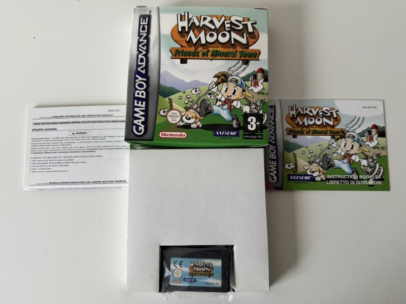Harvest Moon: Friends of Mineral Town Game Boy Advance GBA Boxed Manual
