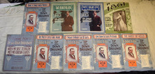 Lot 9 Vintage Sheet Music 1910 Up and Down Broadway Eddie Foy Irving Berlin Rag