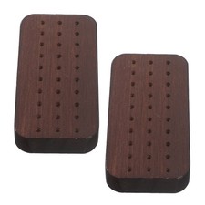  2pcs 30-Hole Wooden Nail Drill Bit Holder - Manicure Drill Bit Stand and