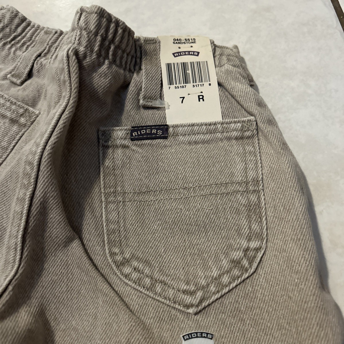 Lee Rider Vintage Jeans Childs Size 7R Elastic Back 80s Kids Jeans Baggy New View 3