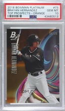 2018 Bowman Platinum Top Prospects Orange 8/25 Brayan Hernandez PSA 10 8d2