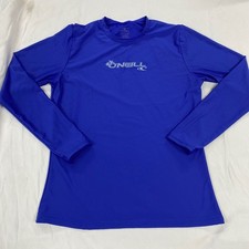 ONeill Skins XL Long Sleeve Rash Guard UPF 50 Blue Swim Shirt 3412