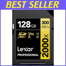 128GB Professional 2000x UHS-II SD Card - 300MB/s Read Speed