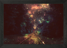 Next Stop Anywhere Dark Framed Wall Art Poster Canvas Print Picture