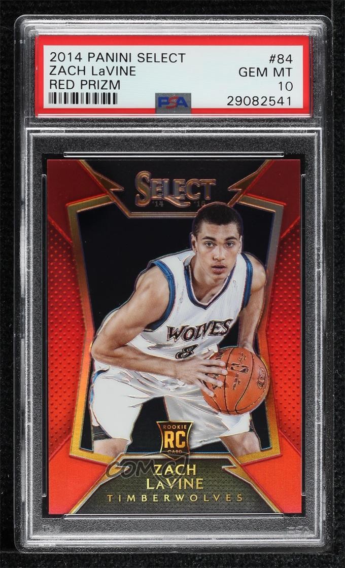 2014 Panini Select Concourse Red Prizm 76/149 Zach LaVine #84 PSA 10 GEM MT d3i