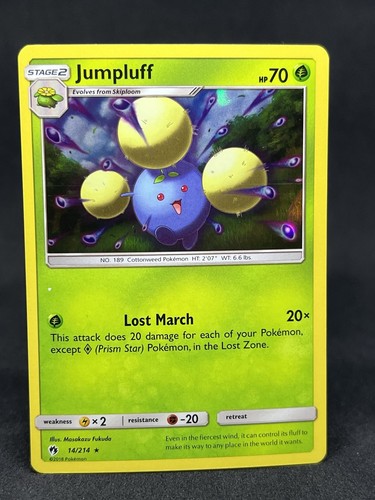 Jumpluff 14/214 Holo Rare Sun & Moon: Lost Thunder Pokemon 2018
