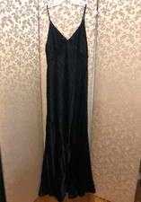 Carmen Marc Valvo Black Beaded PROM Pageant Long  Evening Dress 8