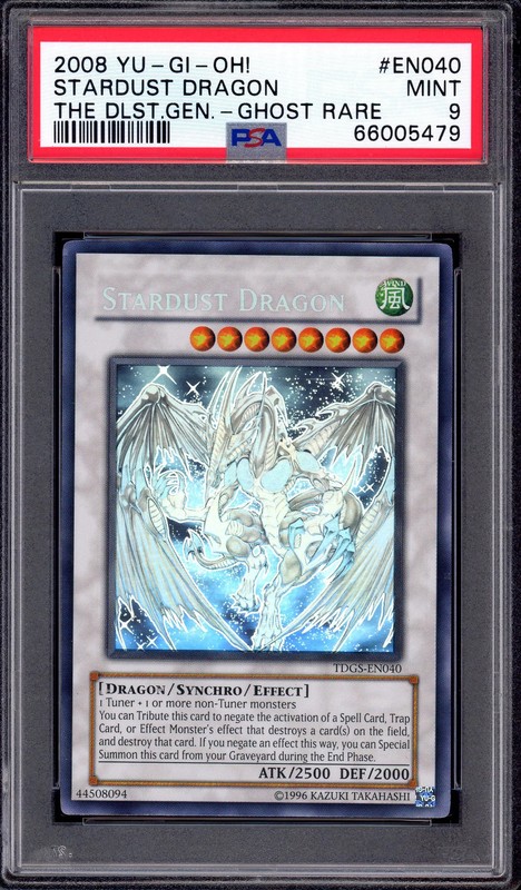 2008 Yu-Gi-Oh! The Duelist Genesis Ghost Rare Stardust Dragon #TDGS-EN040 PSA 9