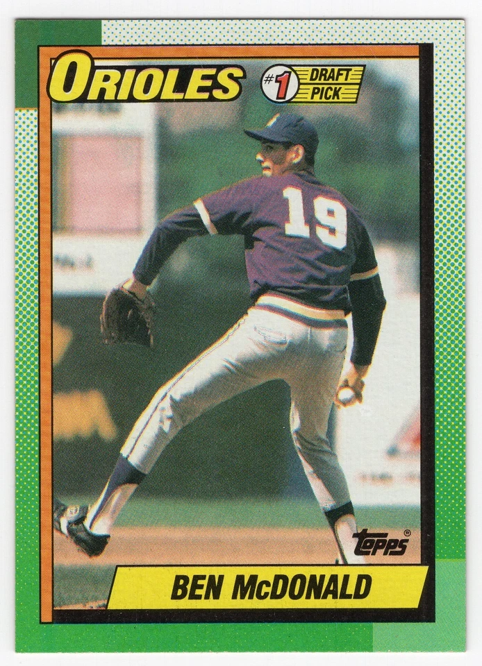 1990 Topps #774 Ben McDonald Baltimore Orioles RC Foto 3 de 3