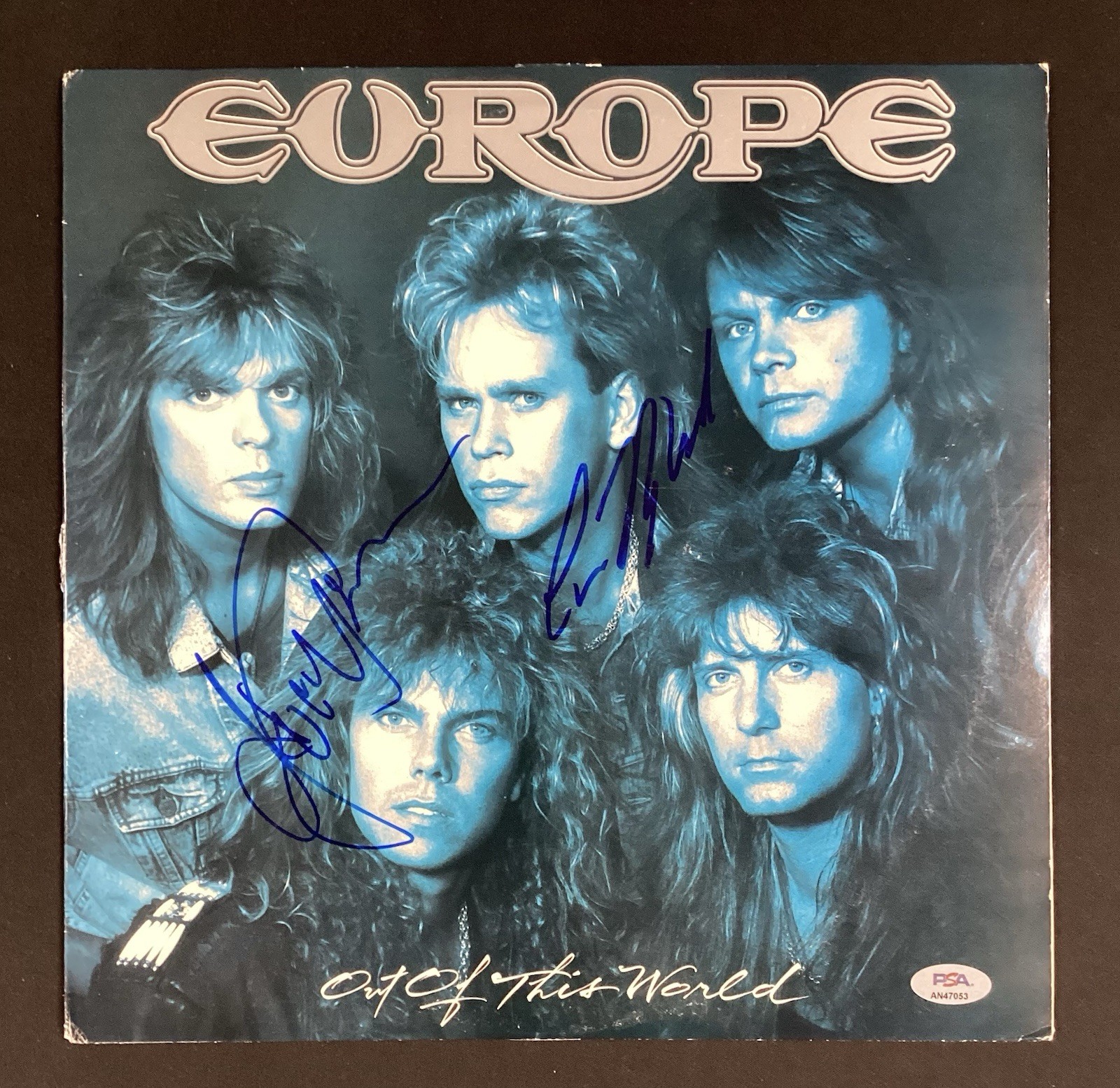 Europe Autographed Signed Album Vinyl 1988 Tempest Haugland Autograph PSA/DNA 