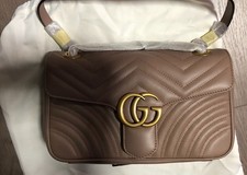Gucci Calfskin Matelasse Small GG Marmont Sho...