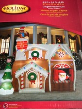 NEW 8.8  Tall ANIMATED Gingerbread HOUSE LIGHTED Christmas inflatable Airblown