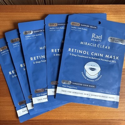 Rael Beauty Miracle Clear Retinol Chin Masks 5ct - New