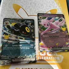 Carte Pokemon tcg Espeon 070/128 e Umbreon 092/128 30° Celebrazione EX