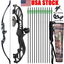 20-55lb Archery 53" Takedown Recurve Bow Adults Shooting Hunting Arrows Target