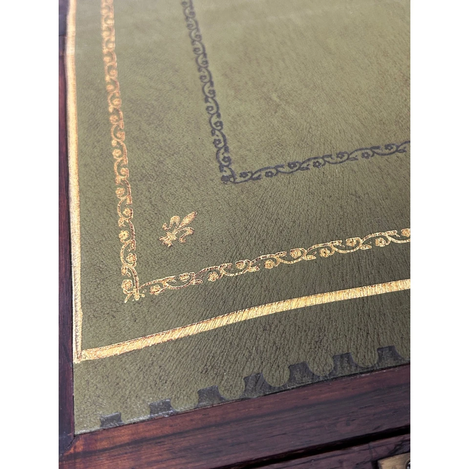 Antique Victorian Campaign Lap Desk Writing Slope Rosewood Brass Bound Box - Image 4 of 4