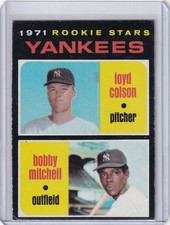 1971 Topps Baseball #111 Yankee Rookies Loyd Colson / Bobby Mitchell RC
