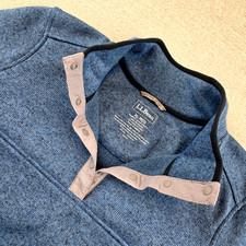 LL Bean Blue Sweater Quarter Snap Pullover Women's XL Gorpcore Outdoors Hiking