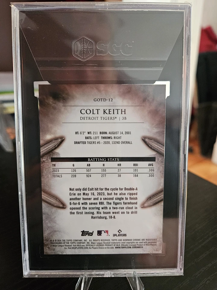 2024 Bowman Chrome Colton Cowser Gladiators Of The Diamond /150 SGC 10 - Image 2 of 2