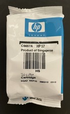 Genuine HP 57 Tri-Color Ink Cartridge C6657A No Box 9/2010 Foil Pack NEW SEALED