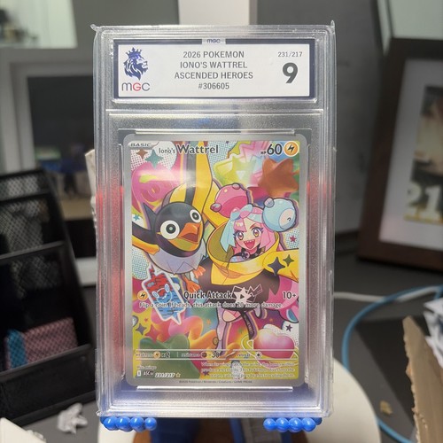 **POKEMON Iono’s Wattrel - Ascended Heroes - 231/217 - Illustration Rare Grade 9